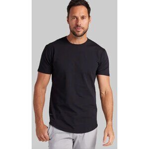 BYLT Cotton Short Sleeve Drop-Cut T-Shirt Black XXXL Basic Casual Travel Office
